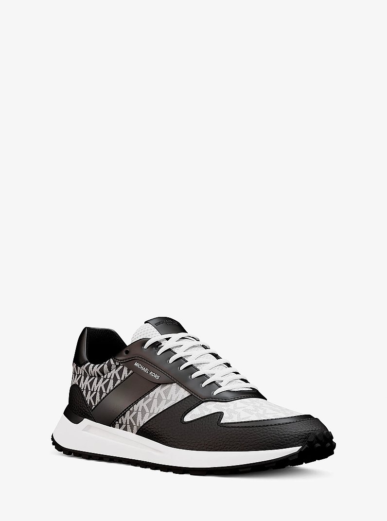 Dax Ombr&eacute; Signature Logo Trainer in BLACK | Michael Kors