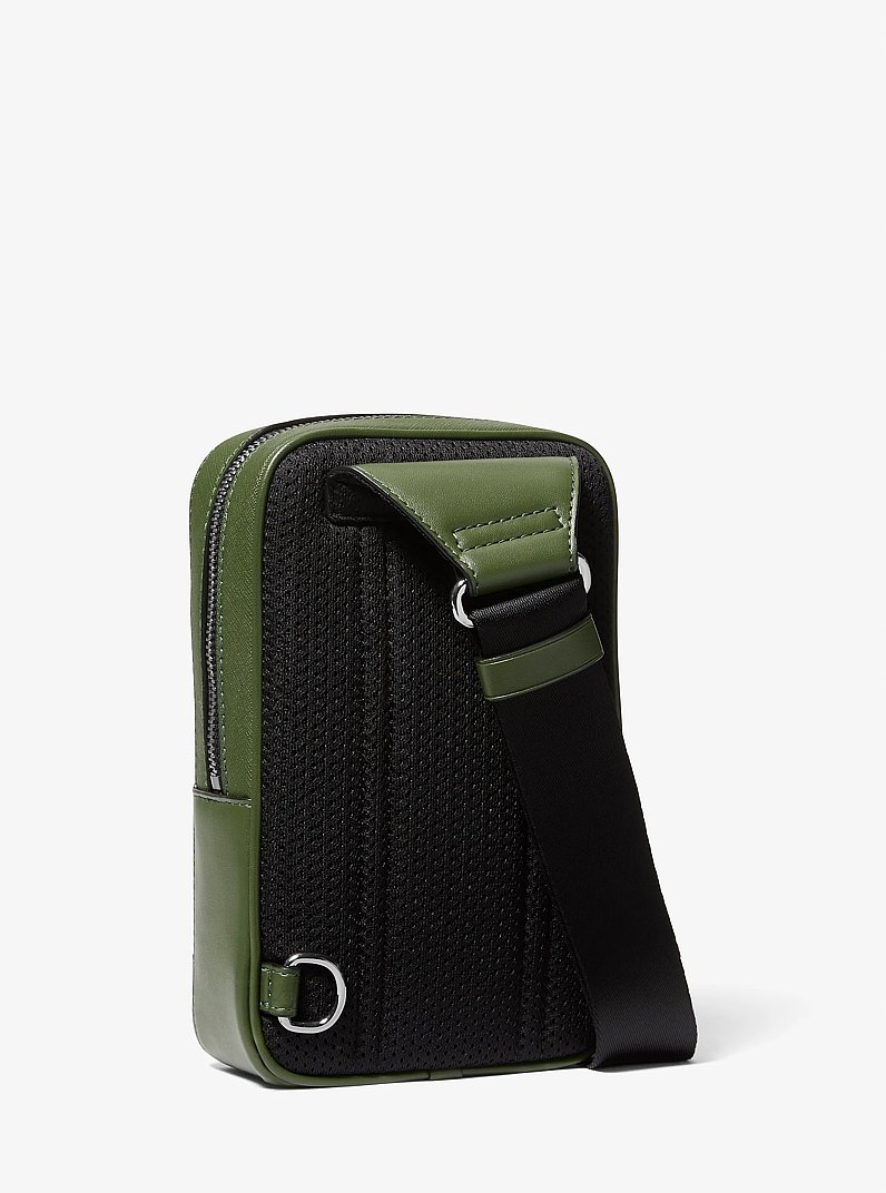 Cooper Medium Leather Sling Bag in AMAZON GREEN | Michael Kors