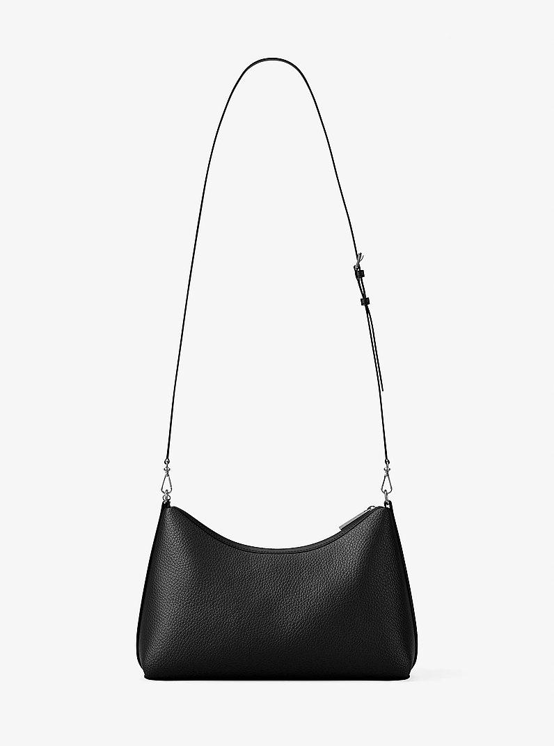 Sammy Medium Pebbled Leather Convertible Shoulder Bag in BLACK | Michael Kors