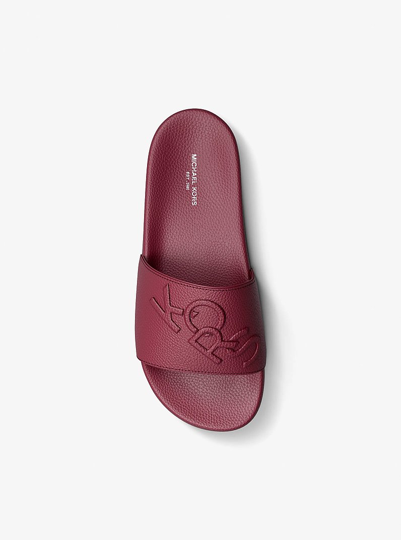 Dawson KORS Slide Sandal in MAROON | Michael Kors
