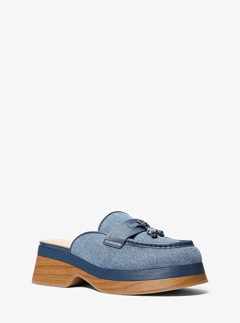 Zoe Denim Mule in DK VT BLUWSH | Michael Kors