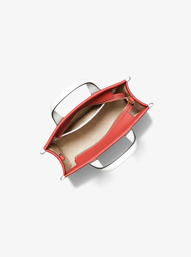 Gigi Small Embossed Pebbled Leather Messenger Bag in SPICED CORAL | Michael Kors