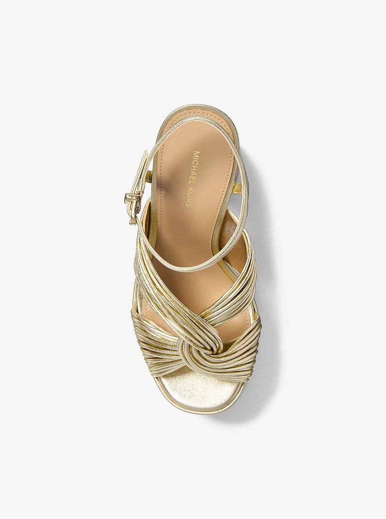 Plateau-Sandale Alessia in Metallic-Optik