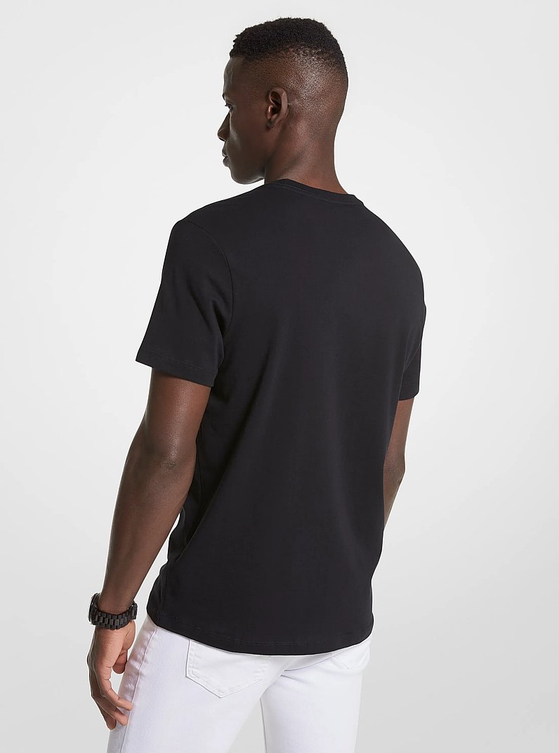 Logo Cotton T-shirt in BLACK | Michael Kors