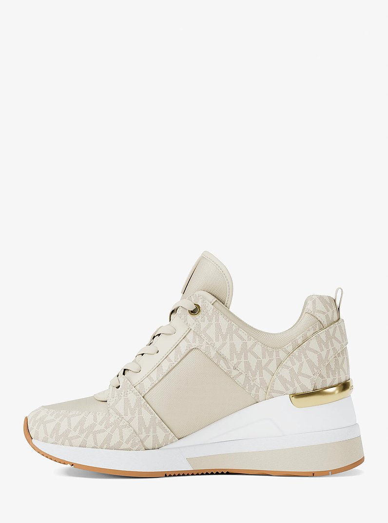 Georgie Signature Logo Trainer in VANILLA COMBO | Michael Kors