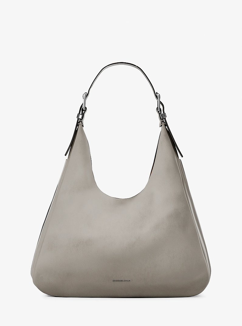 Bolso hobo de hombro Nolita grande de nobuck in GRIS PIEDRA | Michael Kors