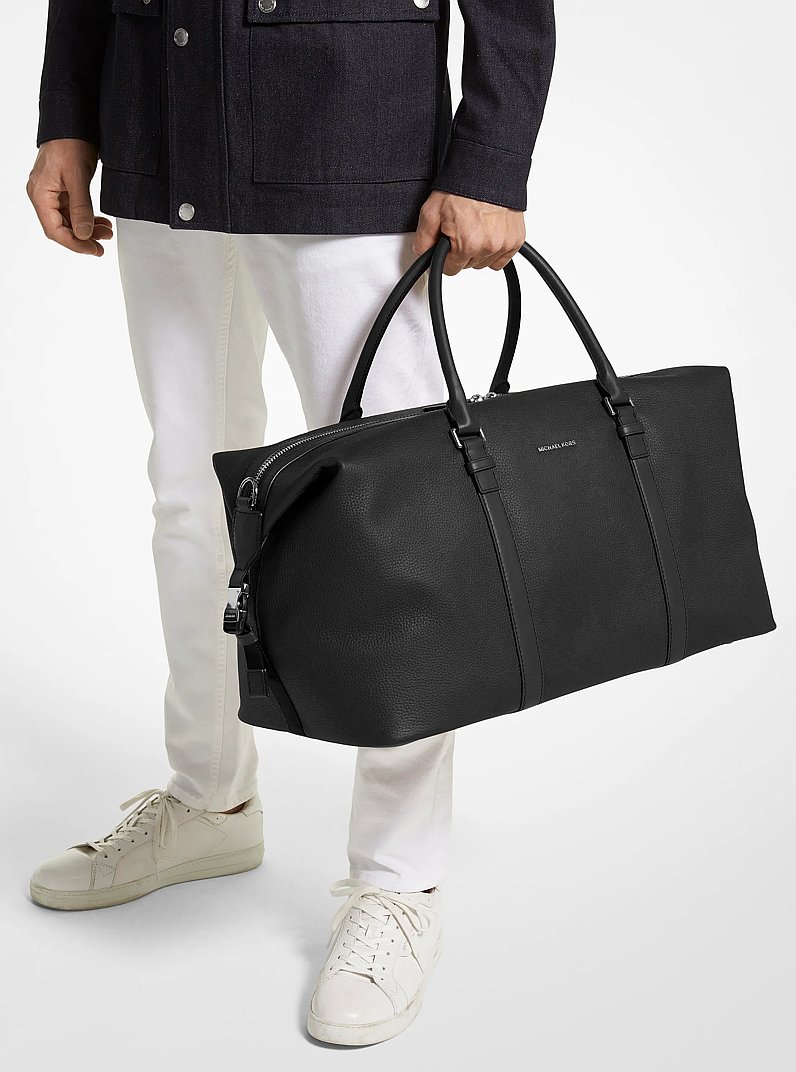 Hudson Leather Duffel Bag in BLACK | Michael Kors