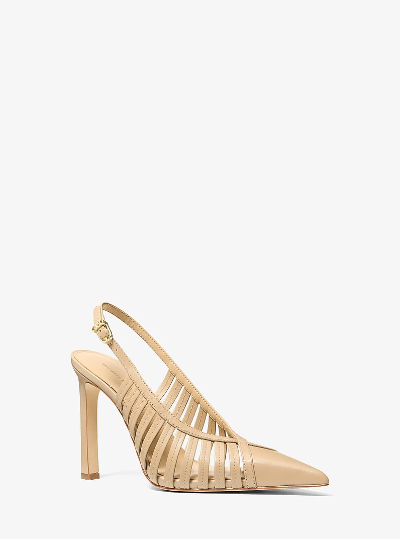 Adriana Leather Pump in KHAKI | Michael Kors