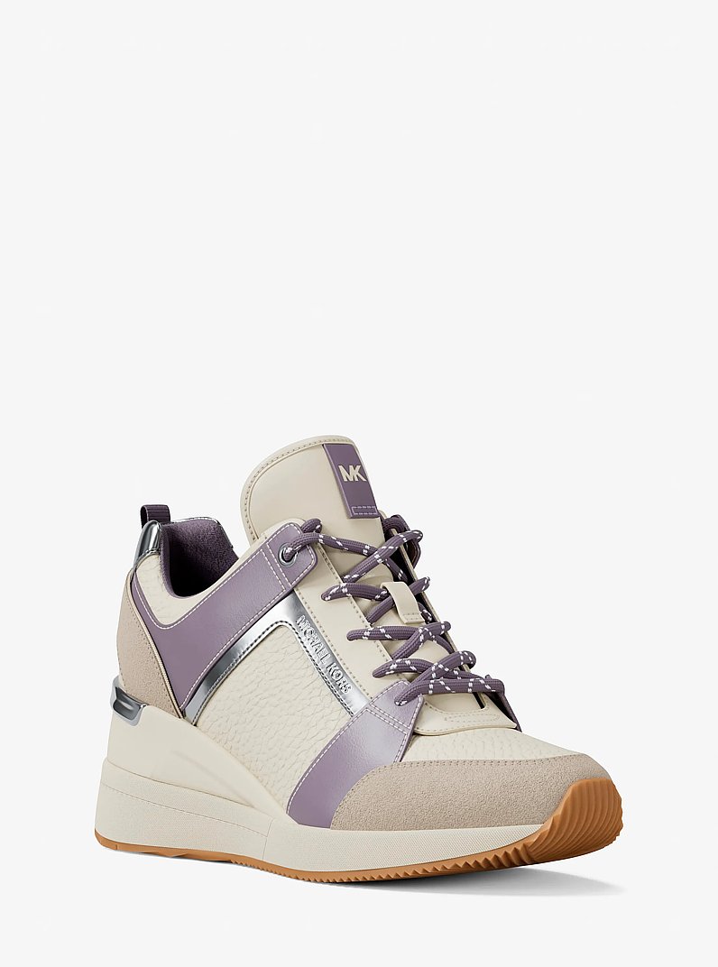 Georgie Mixed-Media Trainer in LILAC | Michael Kors