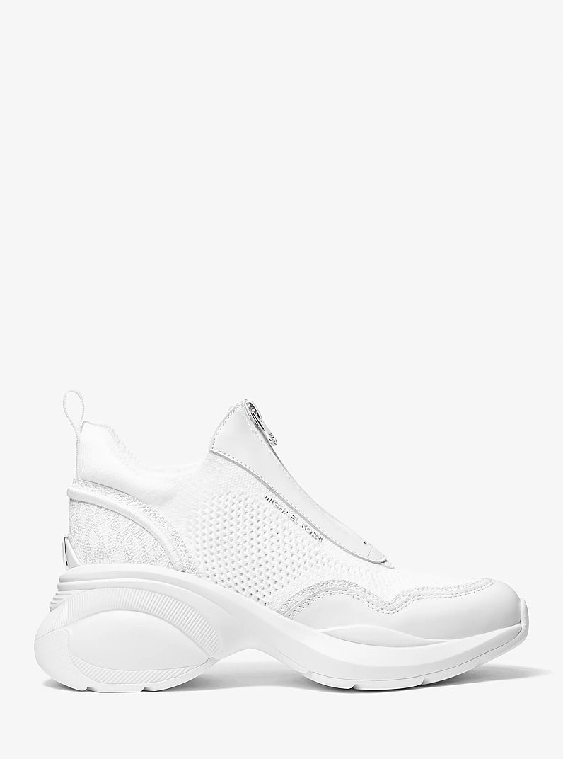 Zuma Mixed-Media Trainer in BRIGHT WHT | Michael Kors