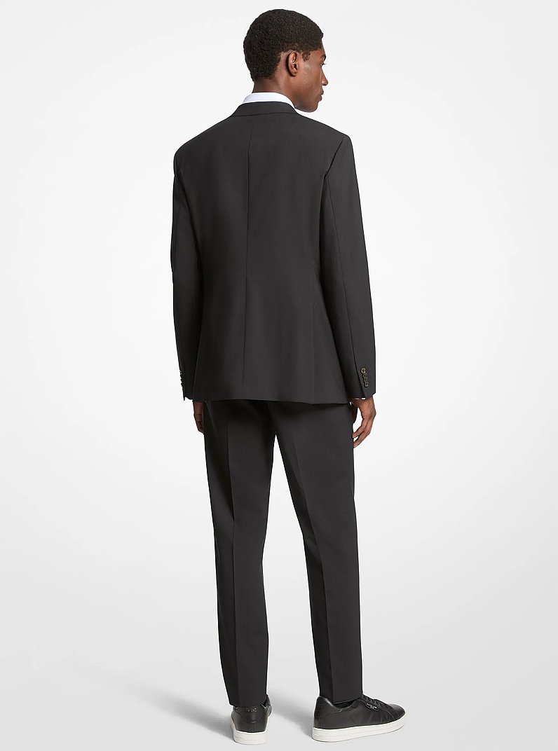 Slim-Fit Wool Blend Travel Suit in BLACK | Michael Kors