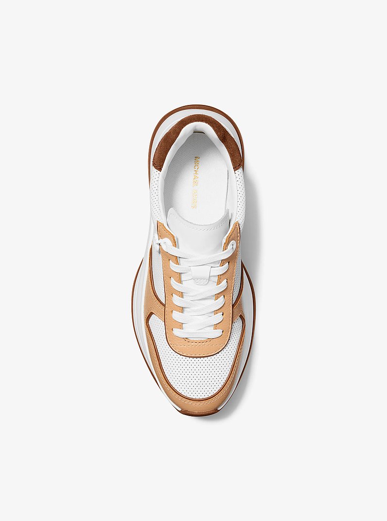 Zapatilla Arla de piel in LUGGAGE | Michael Kors
