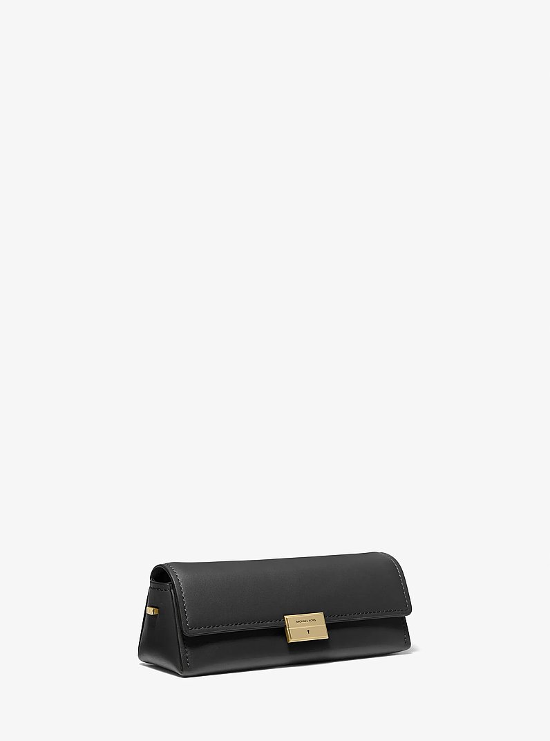 Ludlow Small Leather Convertible Pochette in BLACK | Michael Kors