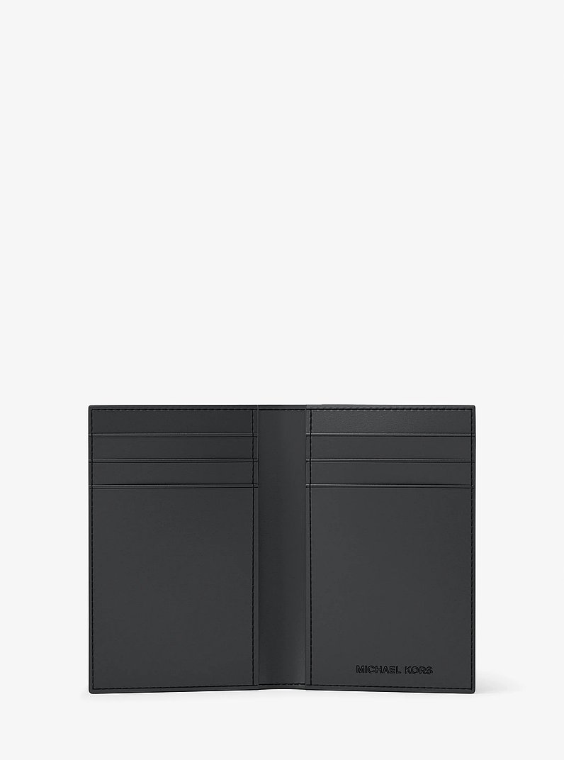 Hudson Metallic Signature Logo Folding Card Case