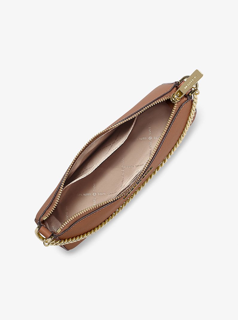Bandolera Jet Set mediana de piel saffiano in LUGGAGE | Michael Kors