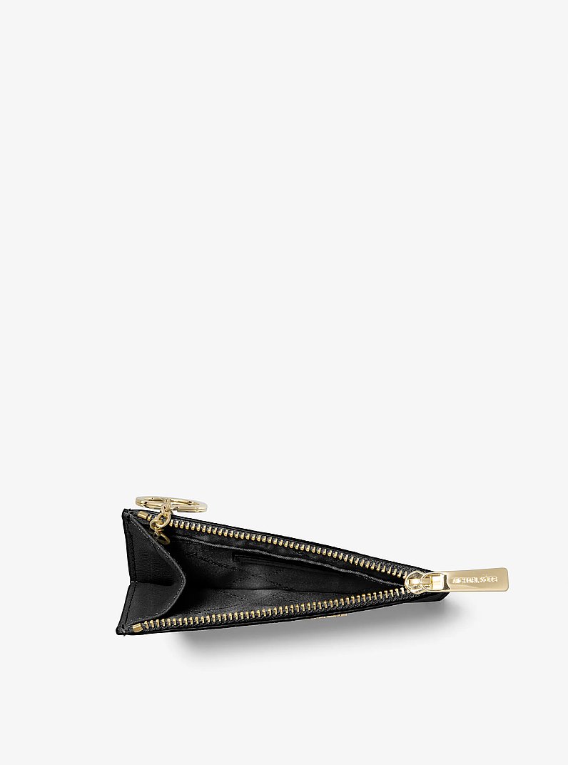 Jet Set Travel Small Saffiano Leather Coin Pouch in BLACK | Michael Kors