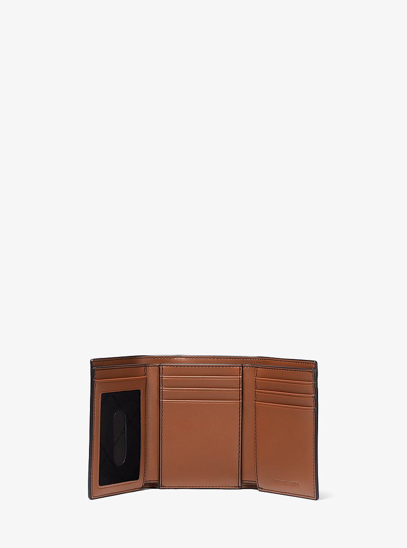 Hudson Pebbled Leather Tri-Fold Wallet in LUGGAGE | Michael Kors