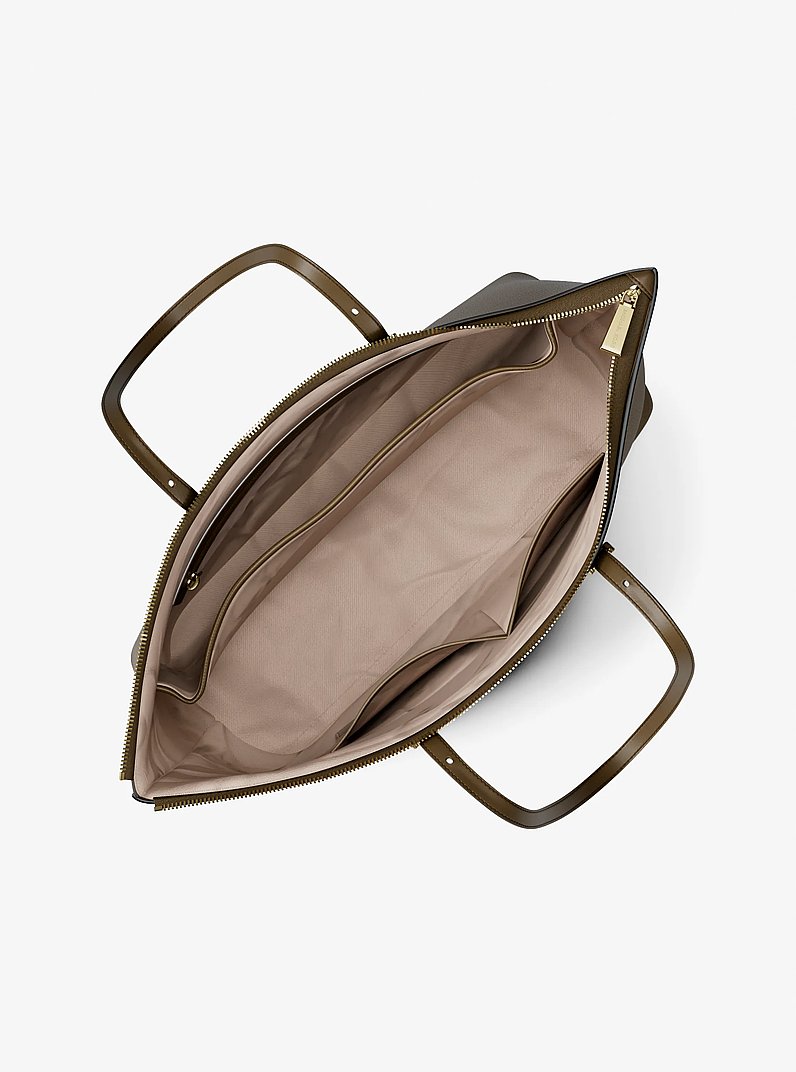 Shopper Quinn Large aus gekrispeltem Leder in LODEN | Michael Kors