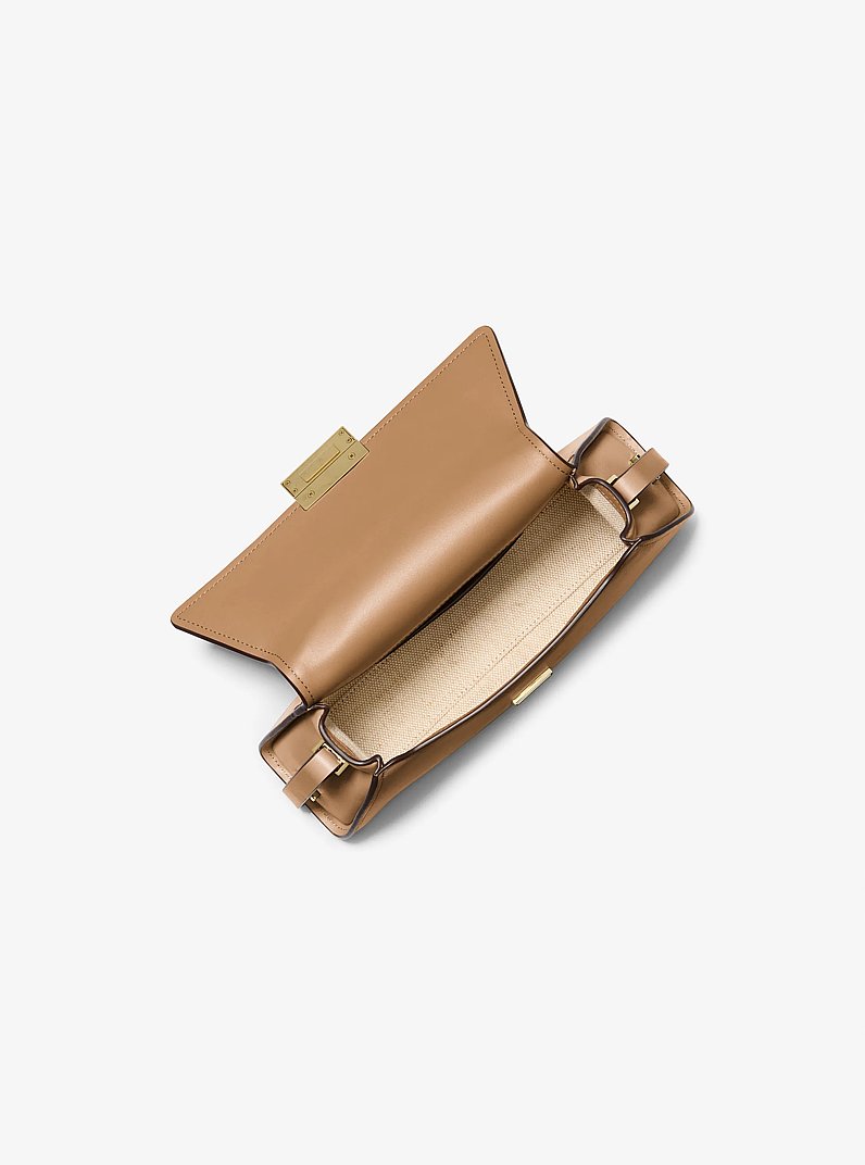 Ludlow Medium Leather Shoulder Bag in HUSK | Michael Kors