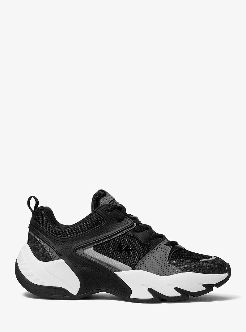 Zapatilla deportiva Chase de materiales mixtos in NEGRO | Michael Kors