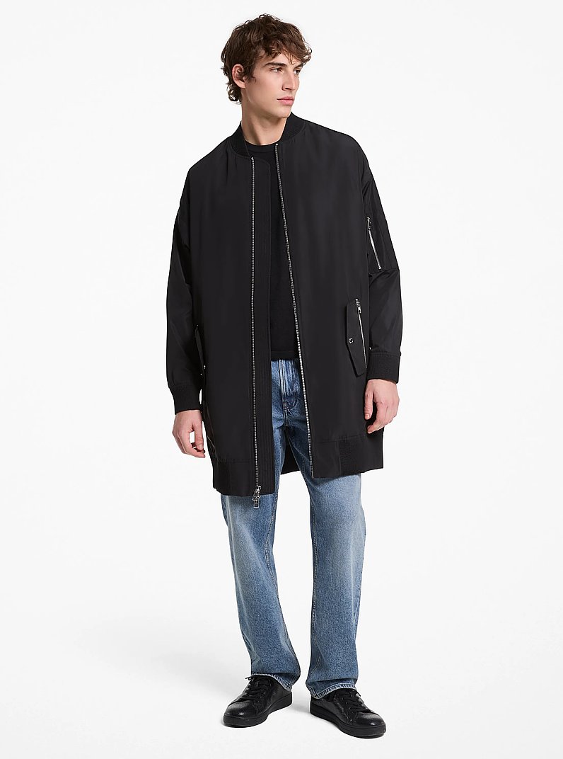 Oversized Bomber Jacket in BLACK | Michael Kors