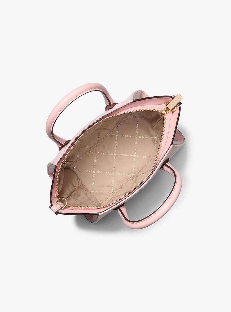 Petit sac &agrave; main Avril en jacquard &agrave; logo Signature in ROSE POUDR&Eacute; | Michael Kors