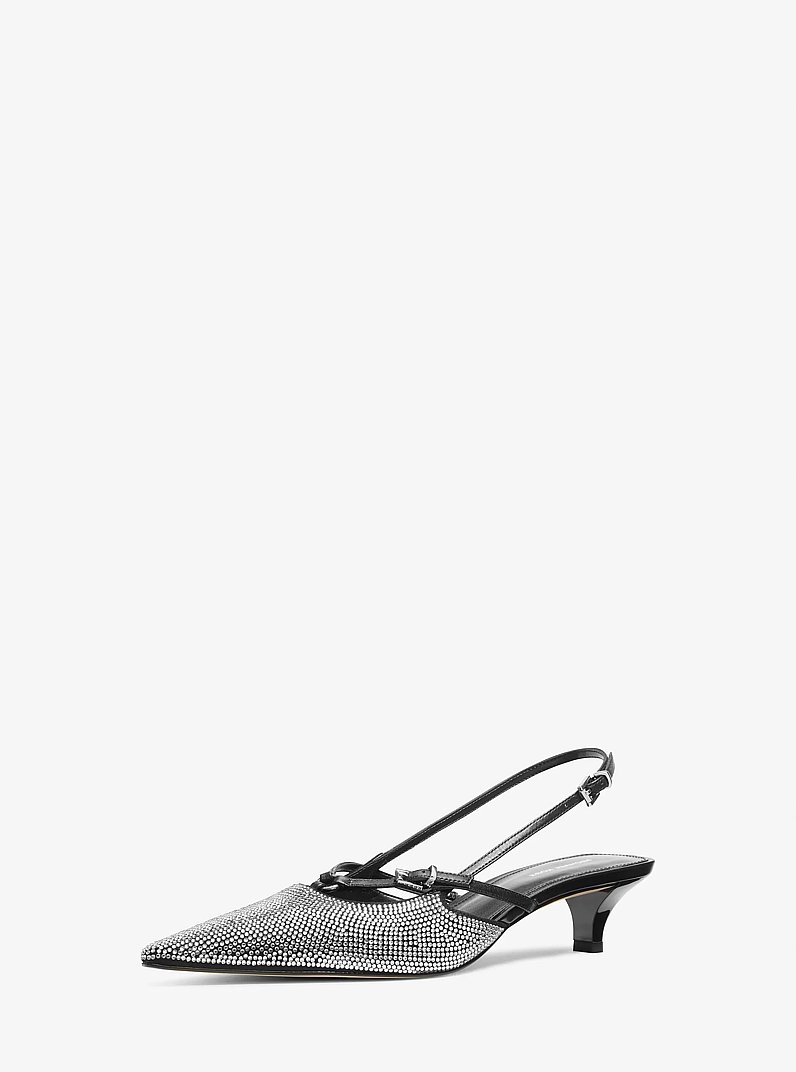 Selina Embellished Slingback Pump in BLACK | Michael Kors