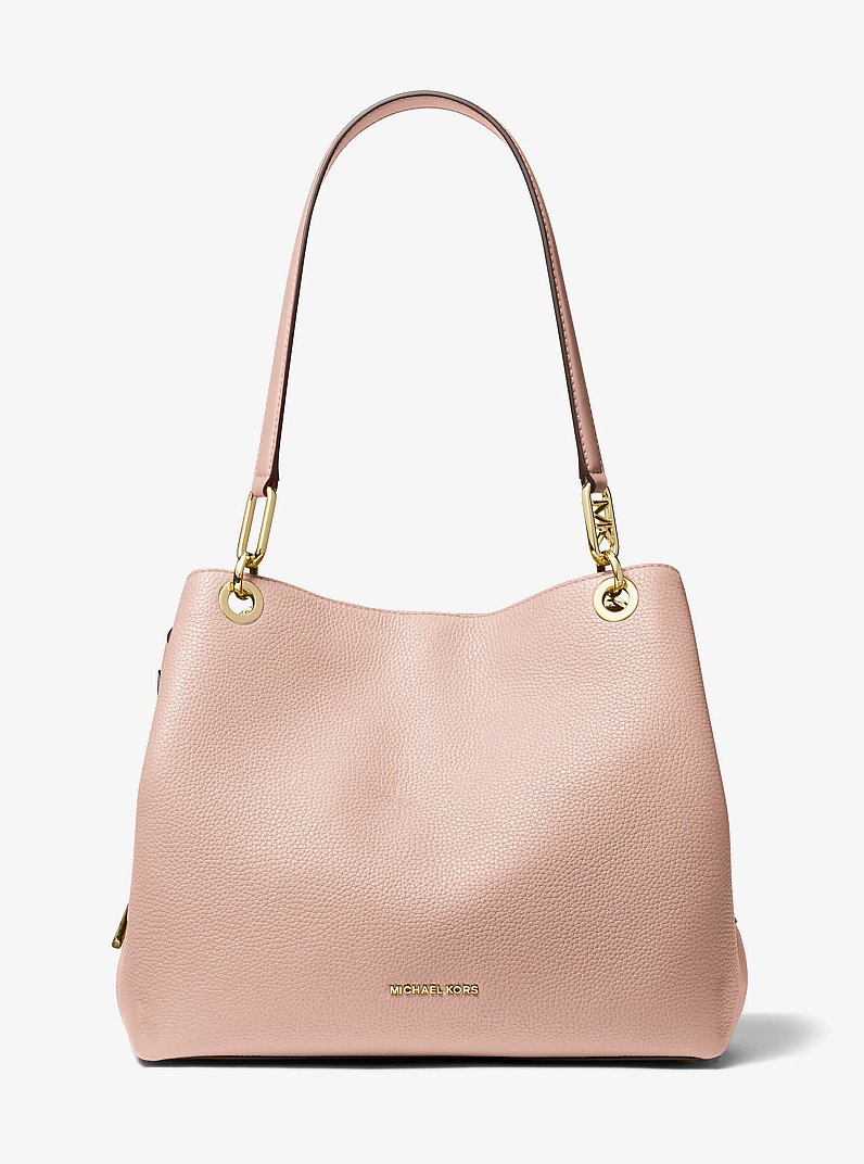 Kensington Large Pebbled Leather Tote Bag in SOFT PINK | Michael Kors