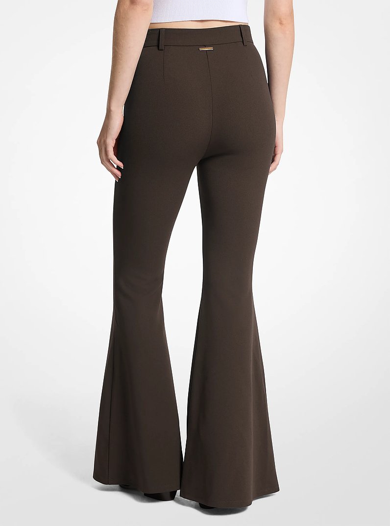 Stretch Crepe Flared Pant in CHOCOLATE | Michael Kors