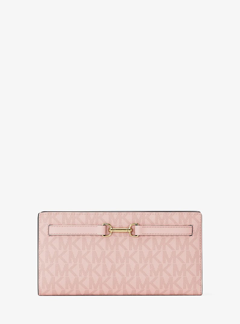 Carson Large Signature Logo Wallet in POWDER BLUSH | Michael Kors