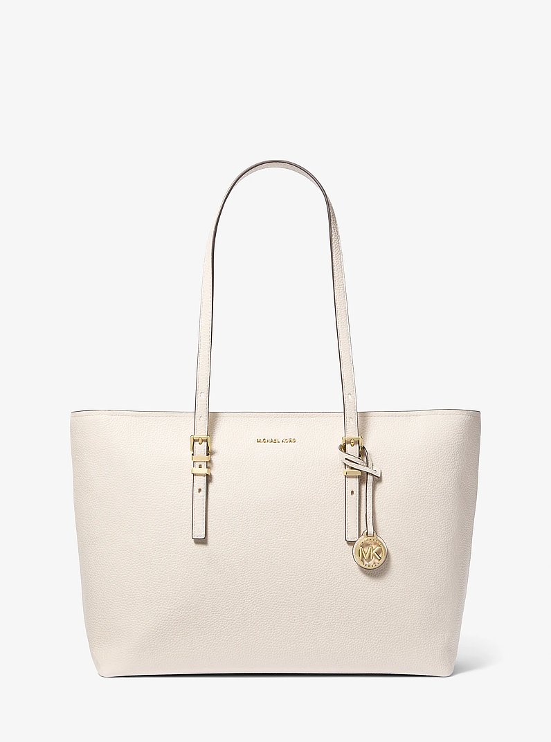 Shopper Quinn Large aus gekrispeltem Leder in HL. CREMEWEISS | Michael Kors