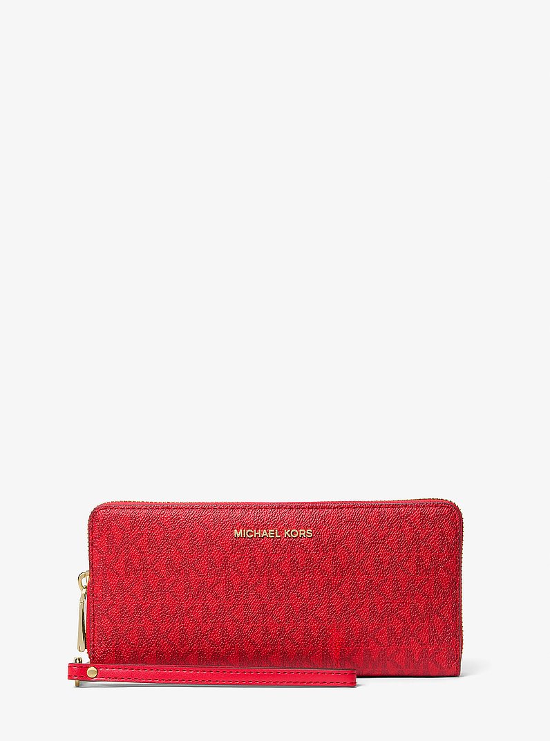 Large Logo Continental Wallet in CRIMSON MULTI | Michael Kors