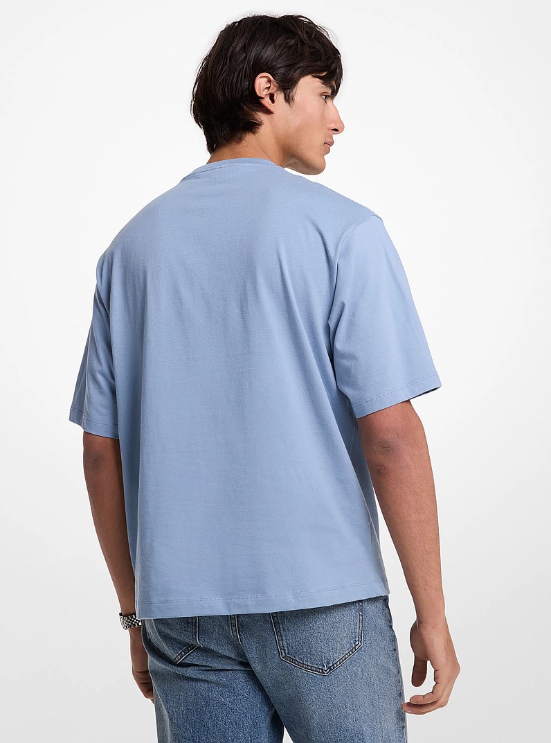 Logo Cotton T-Shirt in CHAMBRAY | Michael Kors