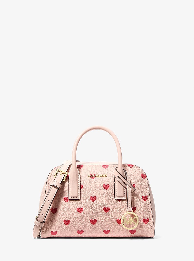 Ashton Small Printed Signature Logo Messenger Bag in POWDER BLUSH | Michael Kors
