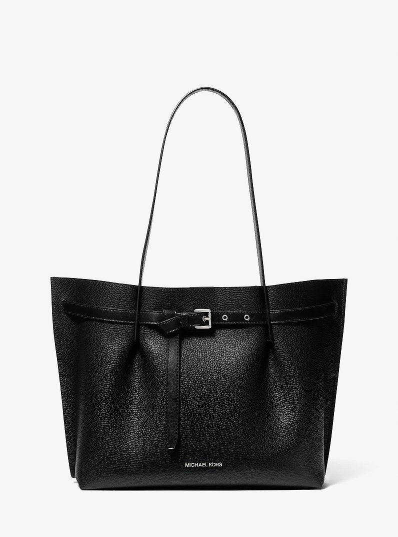 Grand cabas Emilia en cuir grain&eacute;