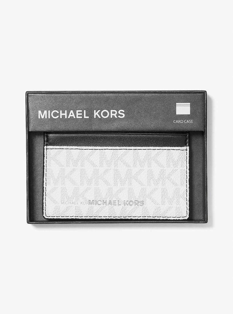 Greyson Logo Tall Card Case in BRIGHT WHT | Michael Kors