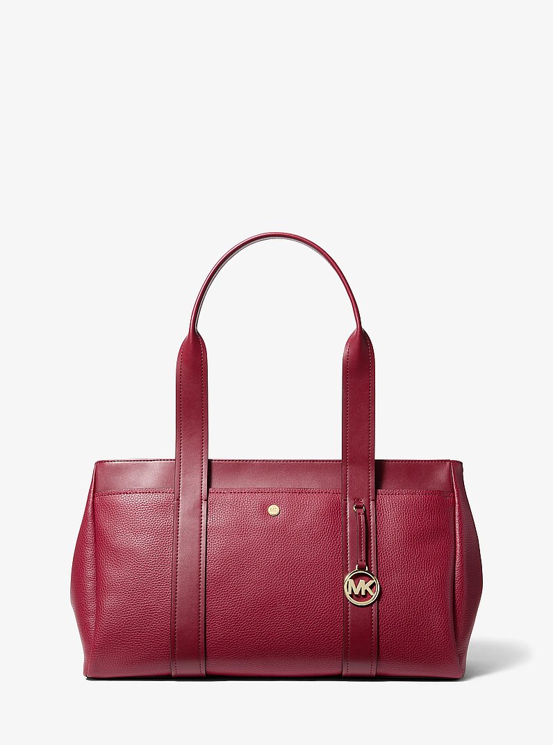 Bolso tote Foster grande de piel granulada in ROJO INTENSO | Michael Kors