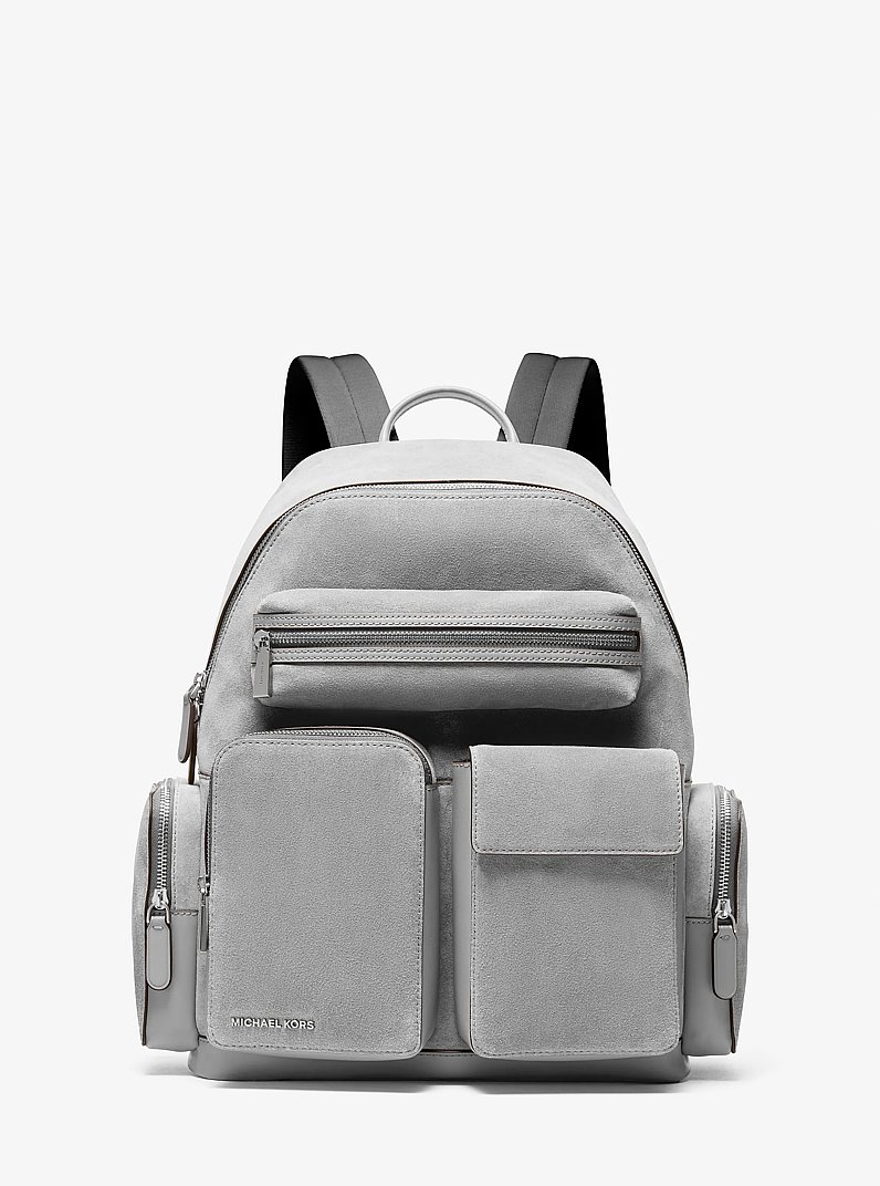 Dakota Suede Cargo Backpack in QUARRY GREY | Michael Kors