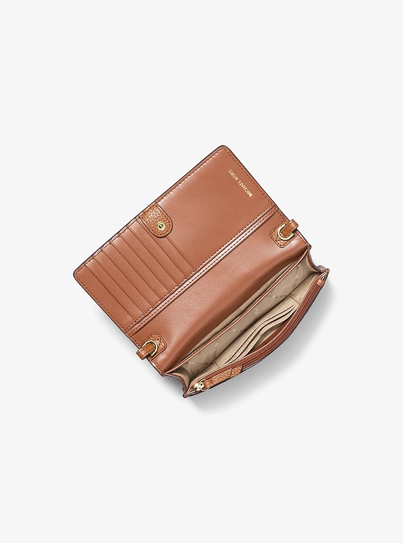 Bandolera Jet Set peque&ntilde;a para smartphone convertible de piel granulada in LUGGAGE | Michael Kors