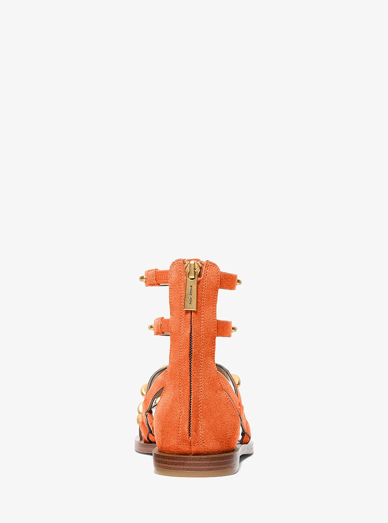 Noa Studded Suede Gladiator Sandal in MIMOSA | Michael Kors