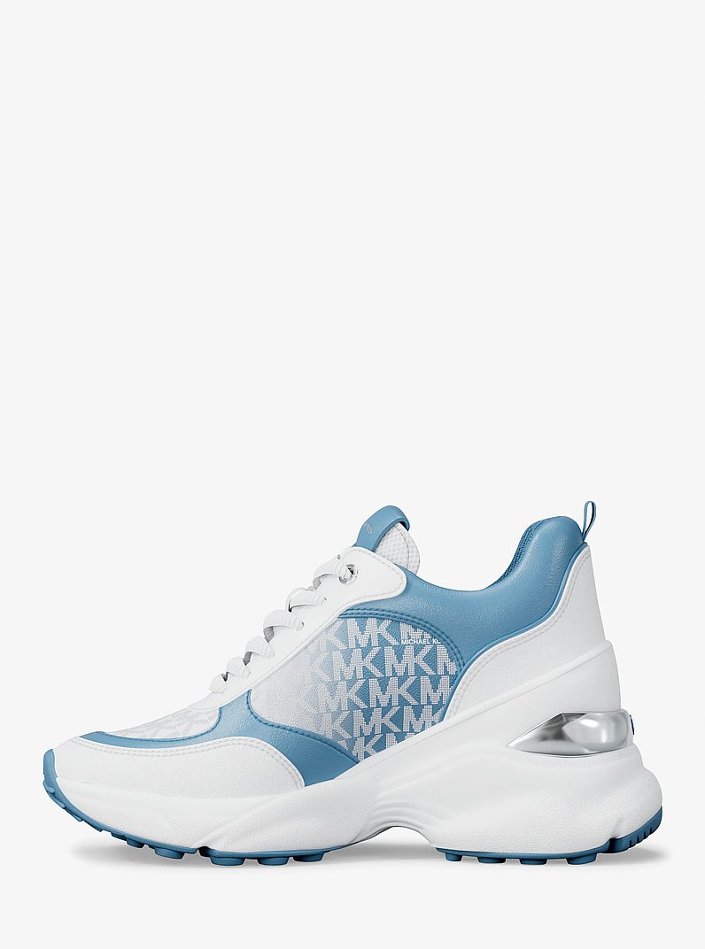 Katrina Mixed-Media Trainer in LIGHT SKY | Michael Kors