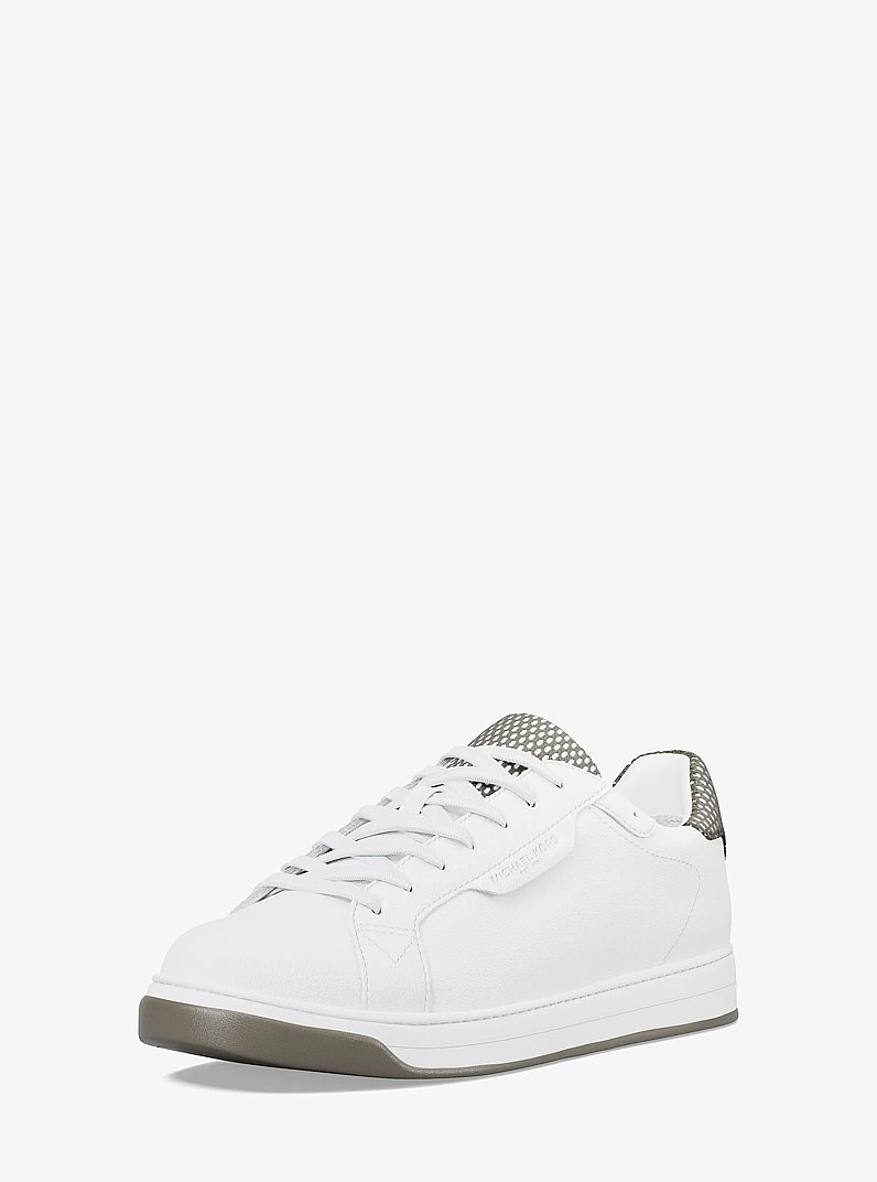 Keating Leather Sneaker in BIRCH | Michael Kors