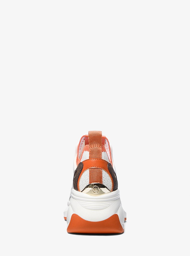 Zuma Mixed-Media Trainer in ORANGE PUNCH | Michael Kors