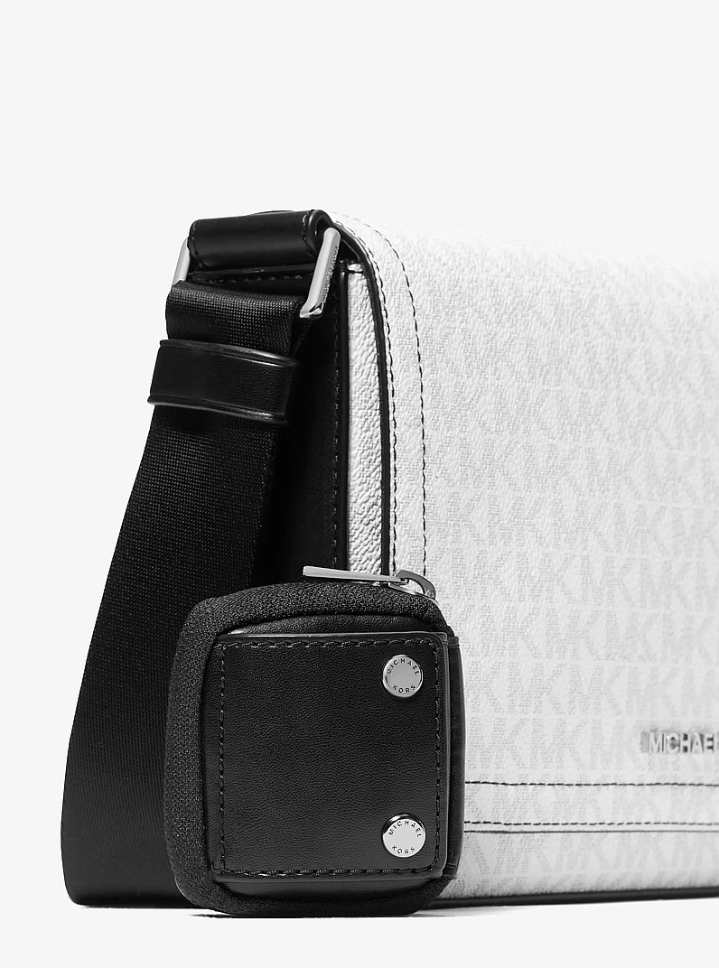 Cooper Mini Signature Logo Crossbody Bag With Pouch in BRIGHT WHT | Michael Kors