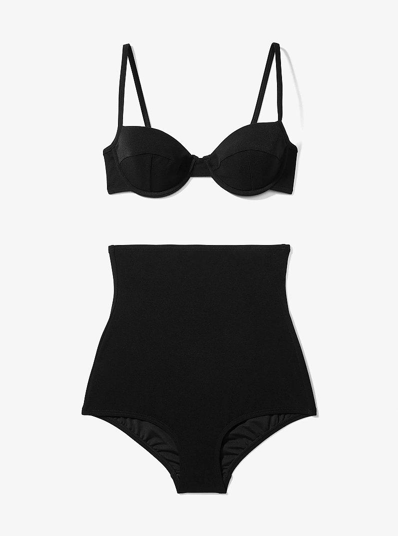 Bikini de crep&eacute; el&aacute;stico in NEGRO | Michael Kors
