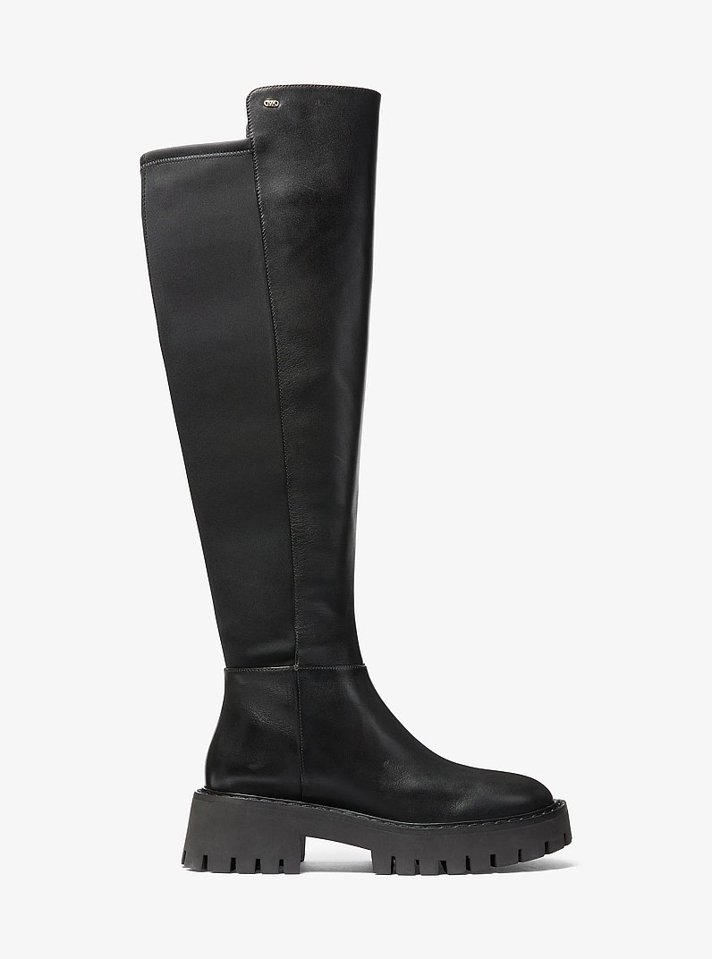 Stivale Asher in pelle con suola carrarmato in NERO | Michael Kors