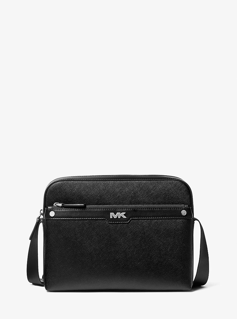 Grand sac &agrave; bandouli&egrave;re utilitaire Rivington en cuir in NOIR | Michael Kors