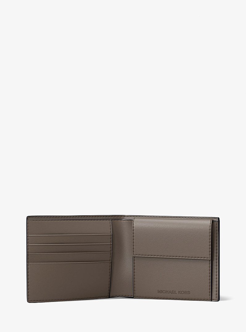 Cooper Pebbled Leather Billfold Wallet With Coin Pouch in CHAMPIGNON | Michael Kors