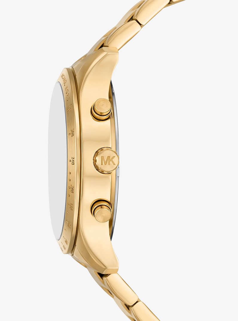Oversized Berkley Pav&eacute; Gold-Tone Watch in GOLD | Michael Kors