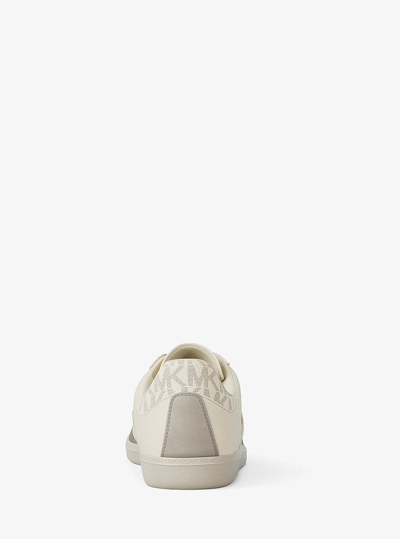 Benny Mixed-Media Sneaker in CREAM | Michael Kors